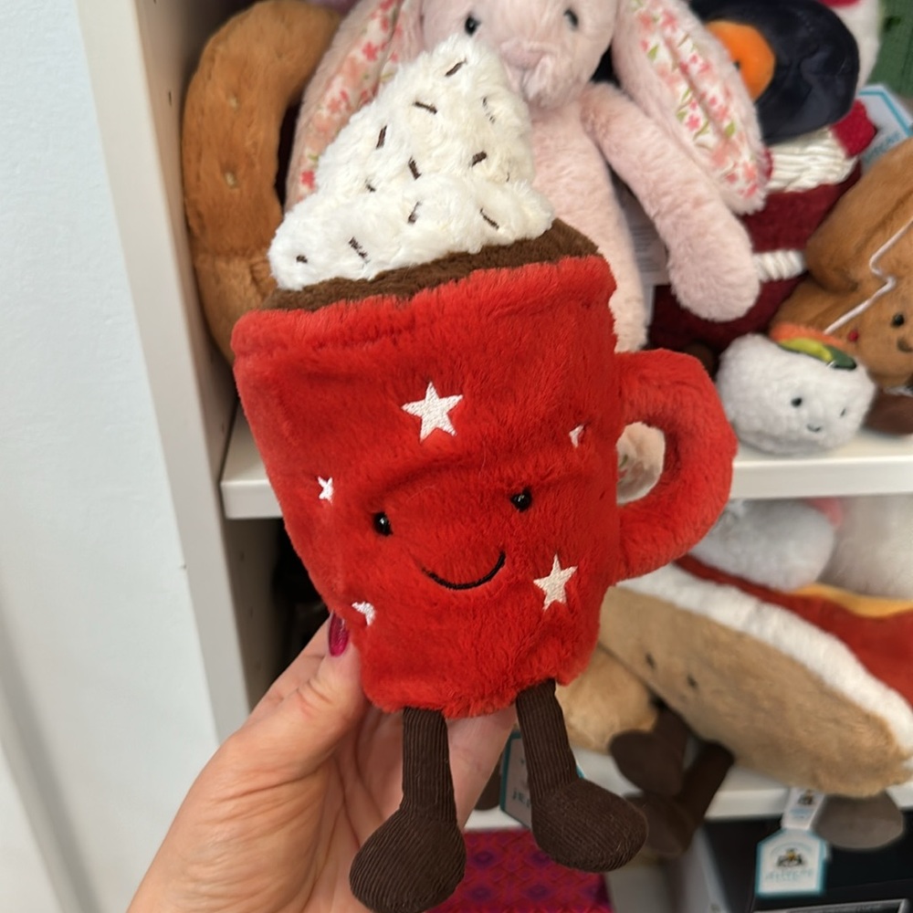 RETIRED!! Jellycat Amuseables Hot Chocolate ☕️ 🍫 🏷️ BNWT &  proof of purchase 🧾
